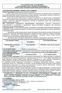 Страховой полис Чекерес 2024